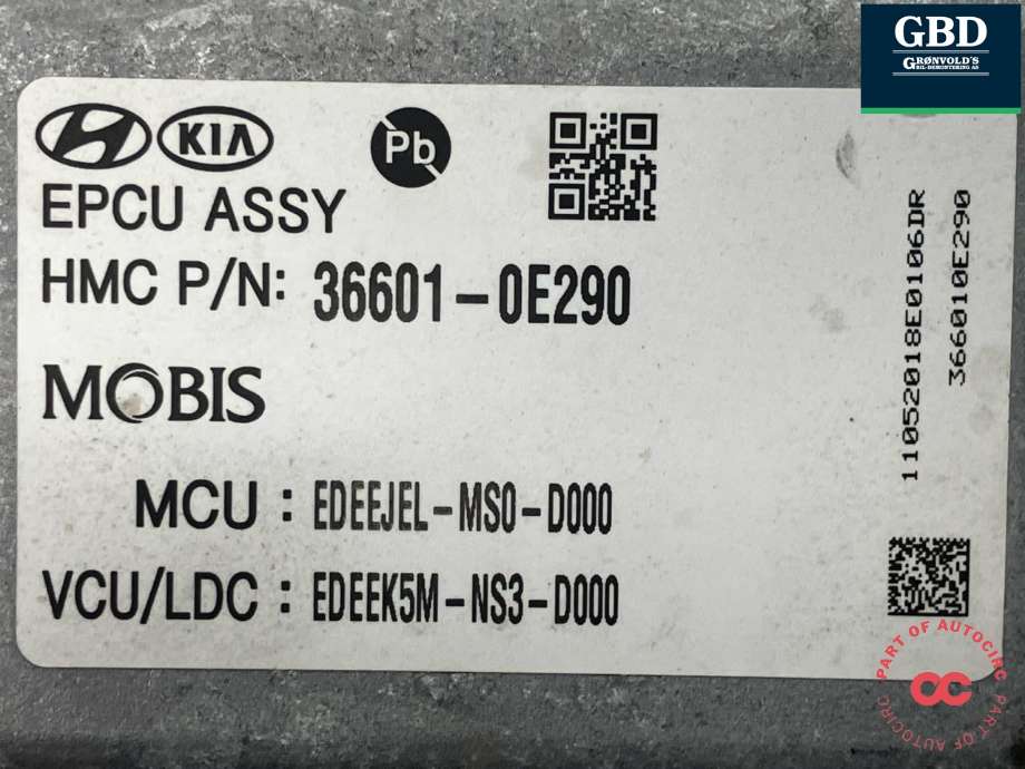 Motor power controller elbil (EPCU/PDM) til Kia Niro 2016-2021 (36601 0E290|)