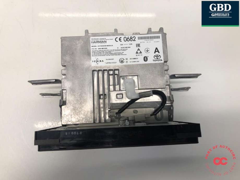 Bilstereo navigasjon til Toyota Auris 2015-2019 (Type II, Fase 2)  (8614002400|8614002400EX| QNG-BE2808|6434C-BE2808)