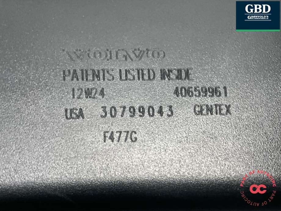 Speil innvendig til Volvo V70 2007-2013 (Type III, Fase 1)  (30799043|)