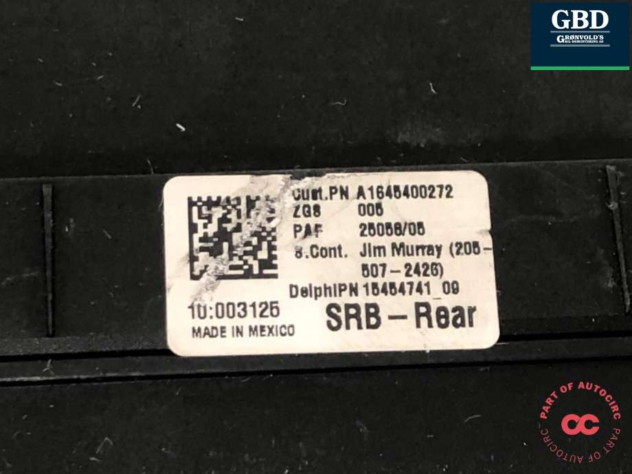 Sikringsboks bagasjerom til Mercedes ML 2005-2011 (W164) (W164) (A 164 690 20 25|A 164 690 19 25|A1645400272)