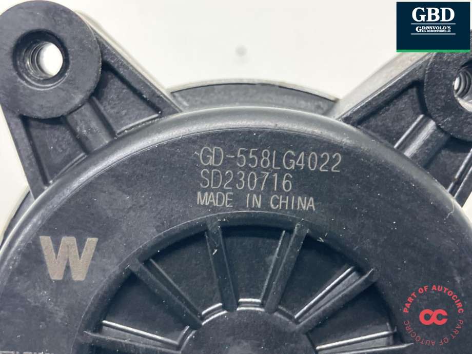 Ruteheis, kun motor, høyre foran til MG ZS EV 2019-2021 (Type I, Fase 1) (GD-558LG4022|)