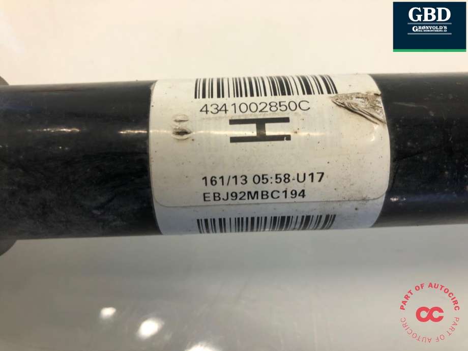 Drivaksel høyre foran, bensin/automat til Toyota Auris 2013-2015 (Type II, Fase 1) (4341002850|)