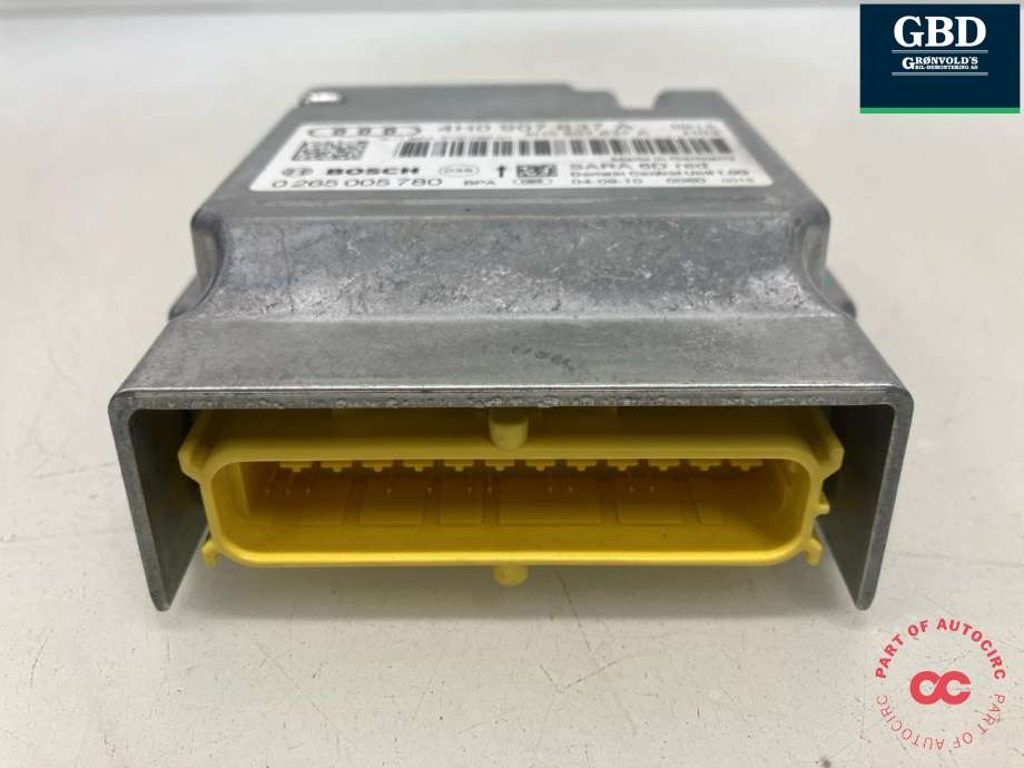 Styreenhet airbag hovedsensor til Audi A8 2010-2013 (Type III, Fase 1)  (BOSCH|4H0 907 637 L|4H0 907 637 A|0 265 005 780)