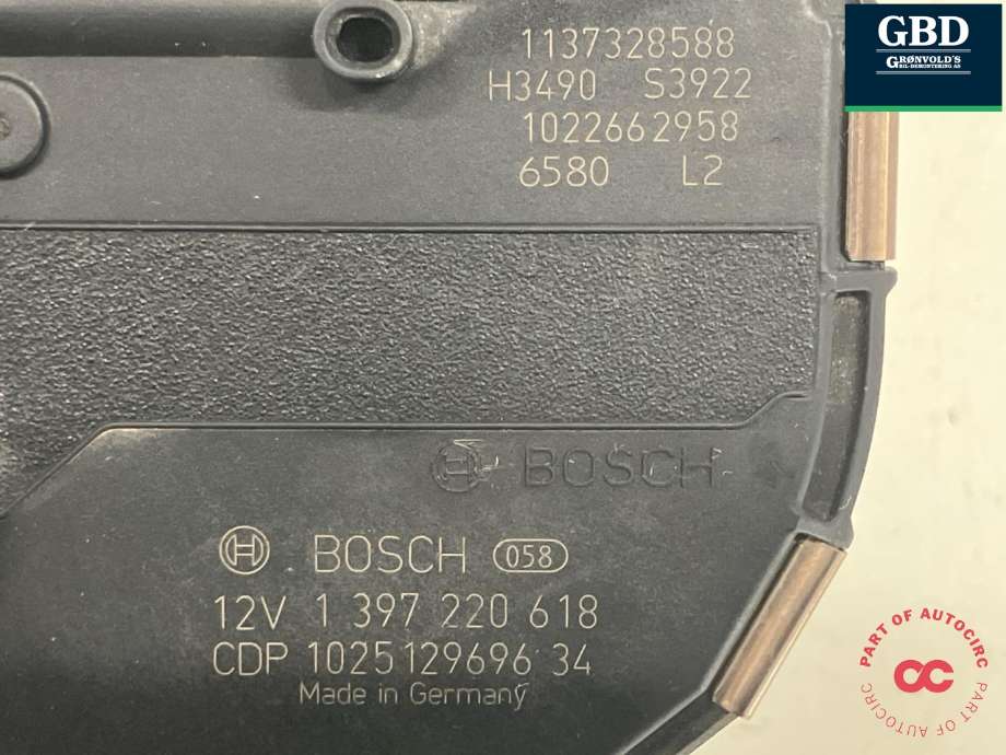 Viskermotor frontrute til Audi A8 2010-2013 (Type III, Fase 1) (BOSCH|4H1 955 023 E|4H1 955 023 C|1 397 220 618)
