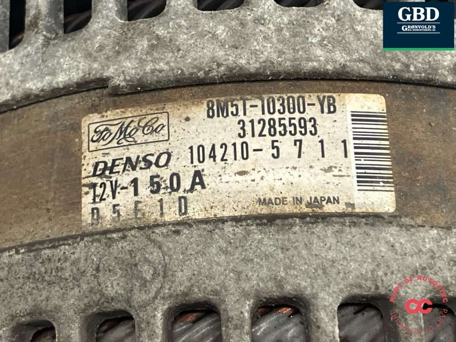 Dynamo diesel til Ford Kuga 2008-2012 (Type I) (2242403|1704085|8M5T-10300-YB)
