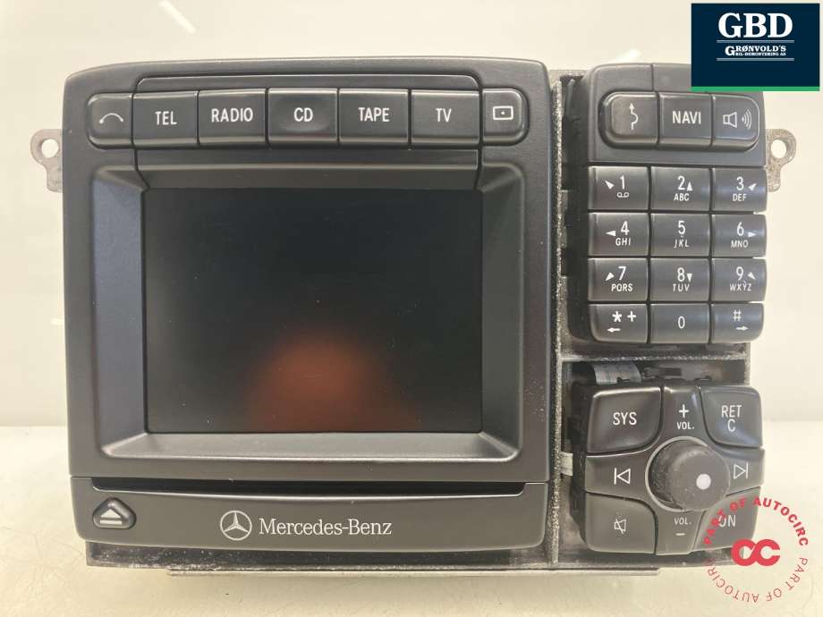 Bilstereo navigasjon til Mercedes S-Klasse 1999-2005 (W220) (W220) (BOSCH|A 220 820 40 89|7 612 001 568|8 638 204 257)
