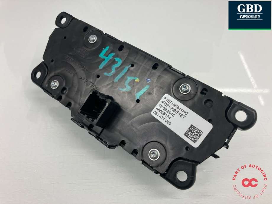 Bilstereo betjeningspanel til Ford Focus, electric 2012-2018 (2024819|F1ET-18K811-HD|)