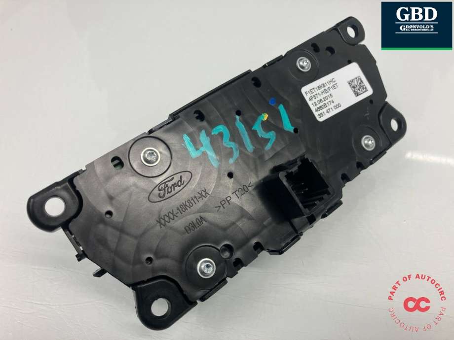 Bilstereo betjeningspanel til Ford Focus, electric 2012-2018 (2024819|F1ET-18K811-HD|)