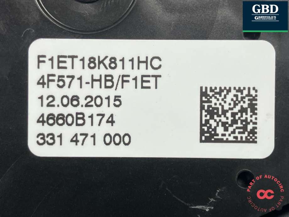 Bilstereo betjeningspanel til Ford Focus, electric 2012-2018 (2024819|F1ET-18K811-HD|)