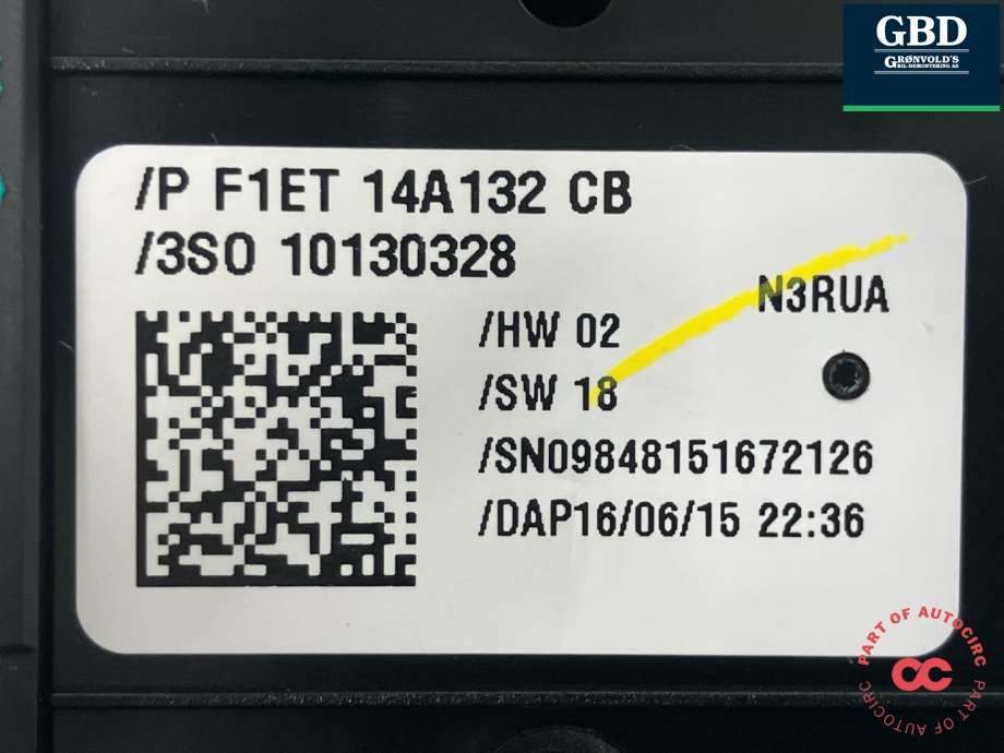Bryter ruteheis førerdørspanel til Ford Focus, electric 2012-2018  (2033142|F1ET-14A132-CC|)