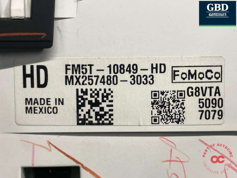 Instrumentpanel til Ford Focus, electric 2012-2018  (1915059|FM5T-10849-HD|)