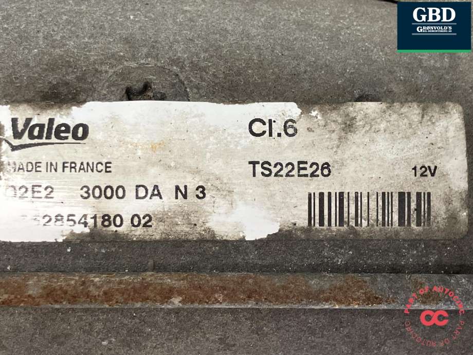 Starter diesel til Peugeot 508 2011-2014 (Type I, Fase 1)  (5802 AE|16 381 168 80 |5802 CE|16 381 168 80)