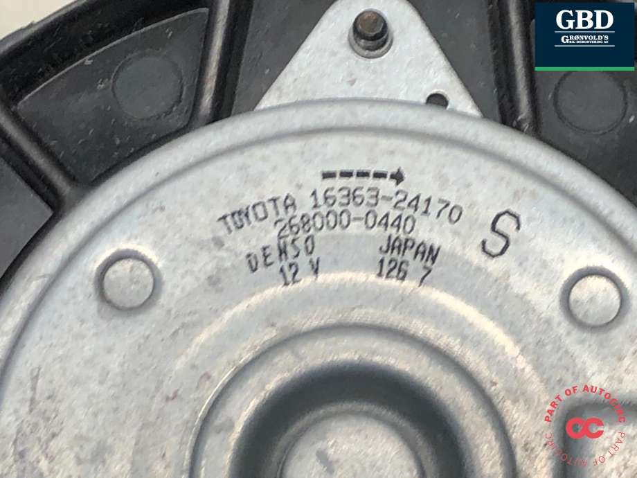 Kjølevifte elektrisk til Toyota Corolla 2019-->> (167110T270|163610T280| 16363-24170|163610T290)