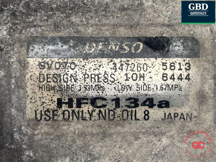 Aircondition kompressor til Daihatsu Terios 2006-->> (Type II) (DENSO|447260-5613|)