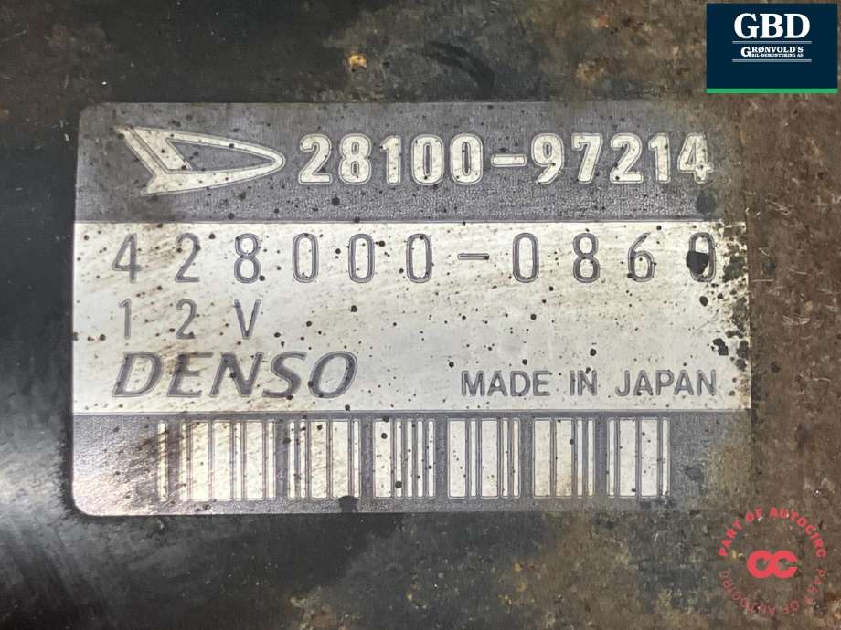 Starter til Daihatsu Terios 2006-->> (Type II) (DENSO|28100-97214|428000-0860|)