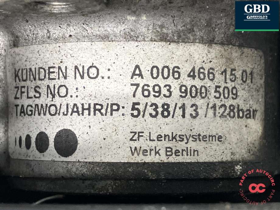Servo pumpe mekanisk til Mercedes C-Klasse 2007-2011 (Fase 1) (W204) (W204) (ZF|A 006 466 15 01|A 006 466 26 01|7693 900 509)