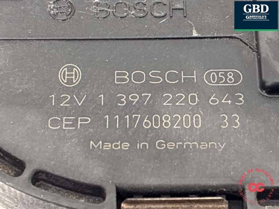 Viskermotor frontrute til VW Tiguan 2011-2016 (Type I, Fase 2)  (5N1 955 023 F|5N1 955 023 D|5N1955119A)