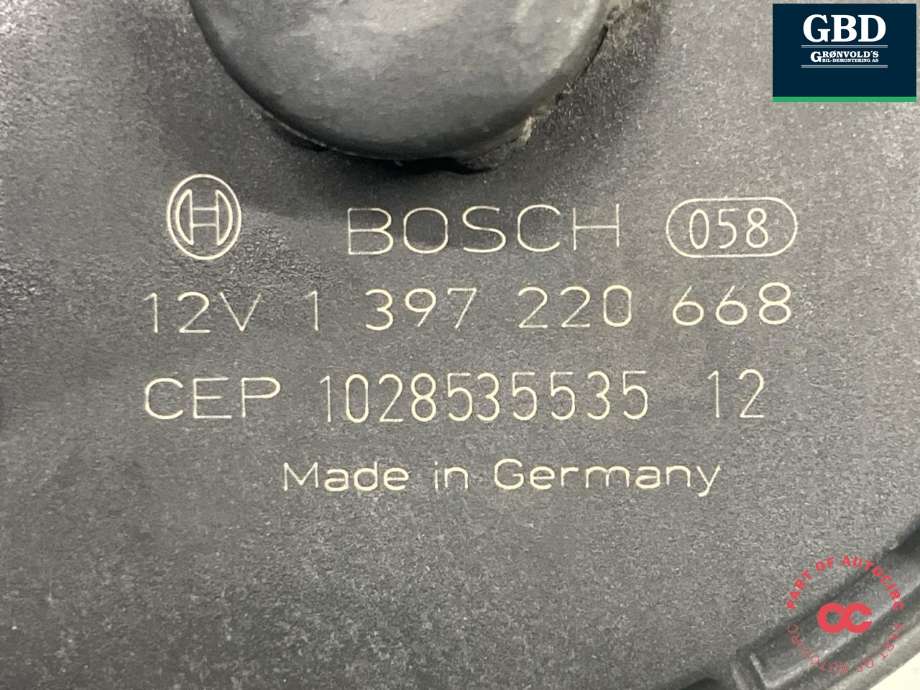 Viskermotor frontrute til Volvo C30 2010-2012 (Fase 2) (BOSCH|31253518|1 397 220 668|)