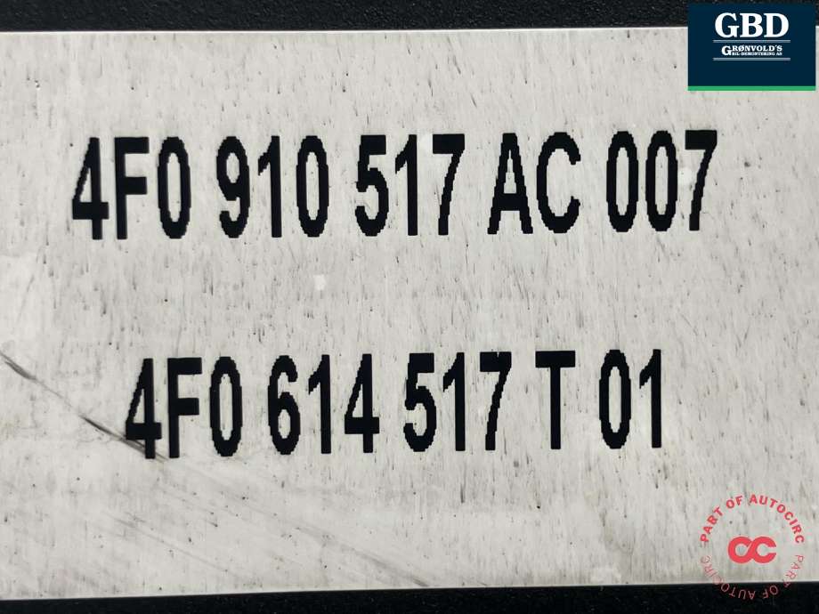 ABS sentral til Audi A6 2005-2008 (Type III, Fase 1) (C6) (C6) (BOSCH|4F0 614 517 M|0 265 235 100|)