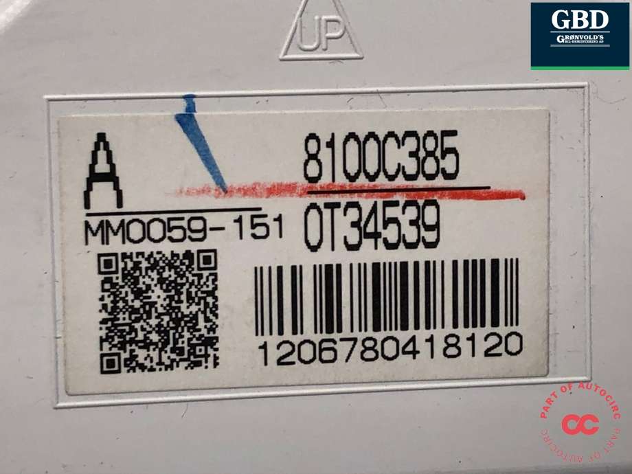 Instrumentpanel til Mitsubishi Outlander 2012-2015 (Type III, Fase 1) (8100C385|)