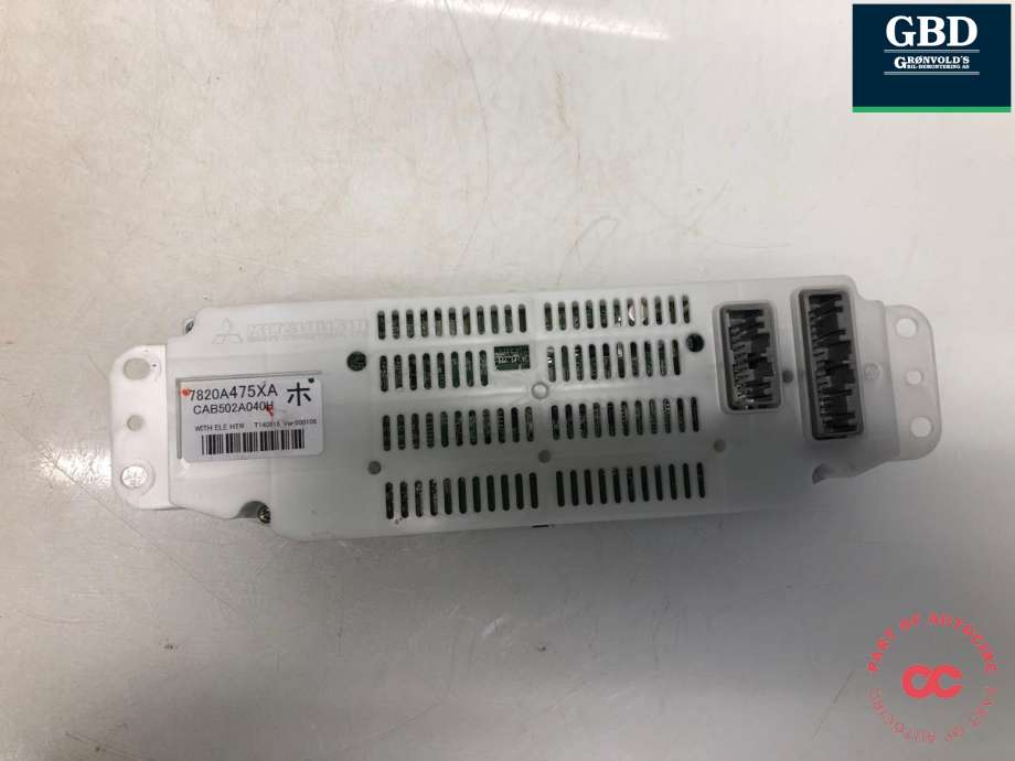 Varmeapparat betjening til Mitsubishi Outlander 2012-2015 (Type III, Fase 1)  (7820A475XA|)