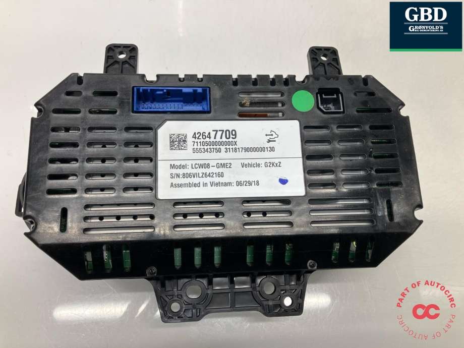 Instrumentpanel til Opel Ampera-e 2017-->> (Type II)  (42697526|42647709|)