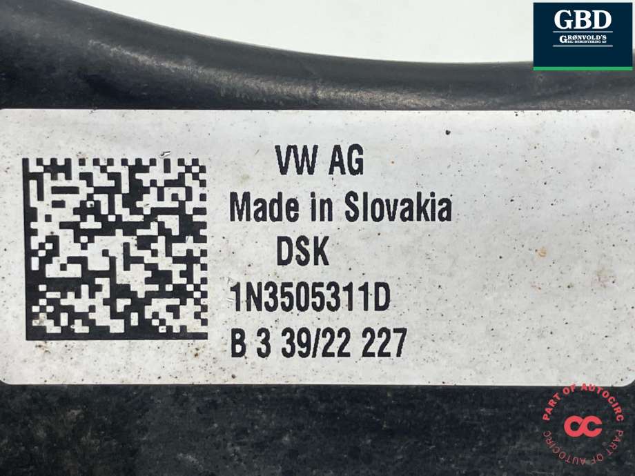 Bærebru høyre bak til VW ID.BUZZ 2022-->>  (1N3 505 311 D|)