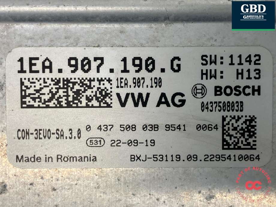 DCDC converter elbil til VW ID.BUZZ 2022-->>  (1EA 907 190 G|)