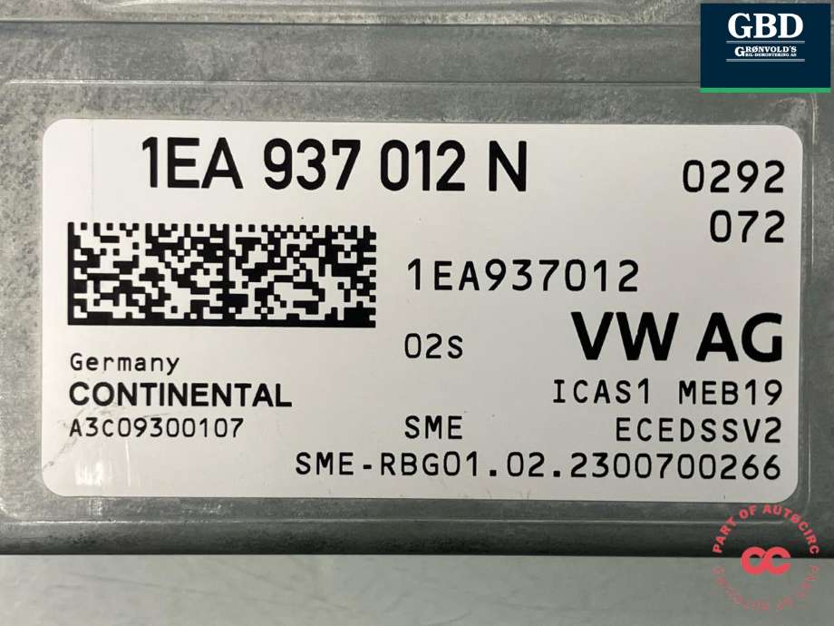 Styreenhet diverse til VW ID.BUZZ 2022-->> (1EA 937 012 N|)