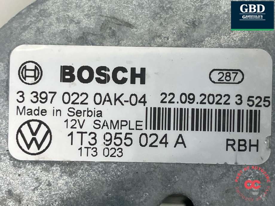 Viskermotor foran høyre til VW ID.BUZZ 2022-->>  (1T3 955 024 A|)