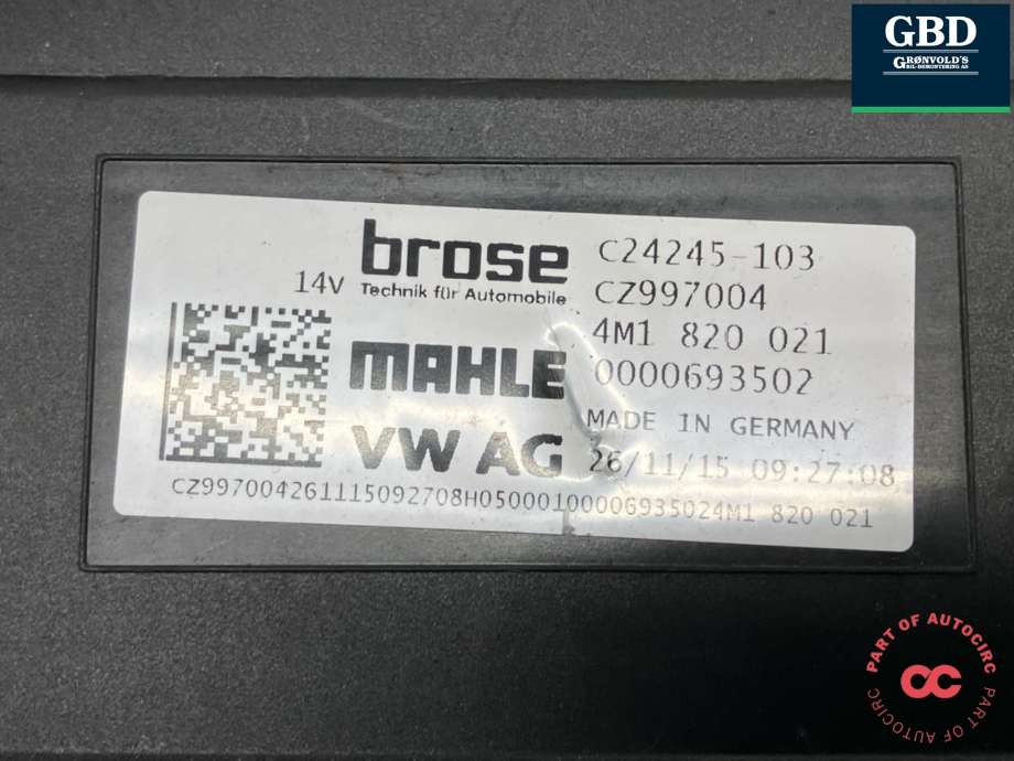 Varmeapparat motor til Audi A4 2015-2019 (Type V, Fase 1) (B9) (B9) (4M1 820 021 C|4M1 820 021|)