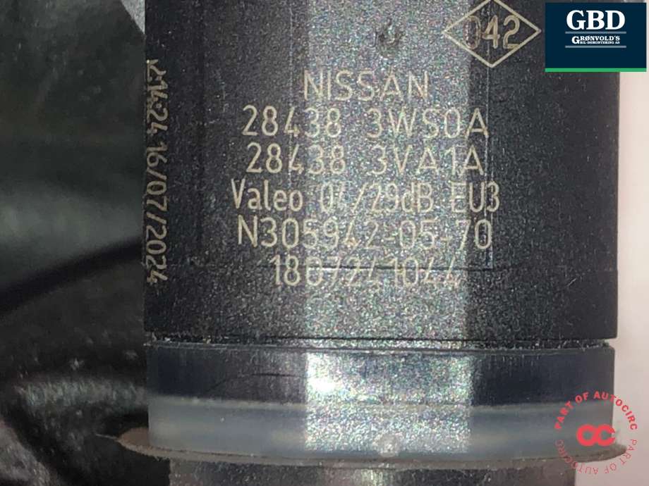 Parkeringssensor foran til Nissan Leaf 2018-->> (Type II)  (284383VA1A|284383WS0A|)