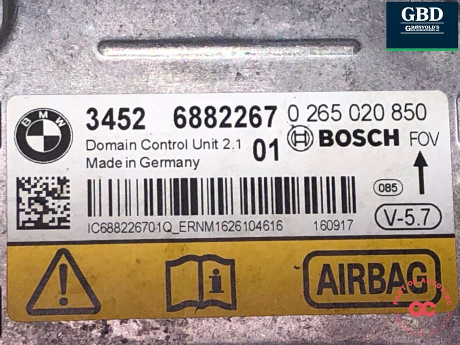 Airbag diverse til BMW X5 2013-2018 (F15) (F15) (34 52 6 882 267|)