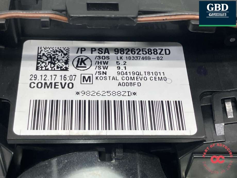 Bryter combi til Peugeot 3008 2016-->> (Type II) (98 312 545 ZD|98 262 588 ZD|)