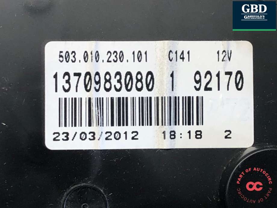 Instrumentpanel til Fiat Ducato 2007-2013 (1378892080|1370983080|)