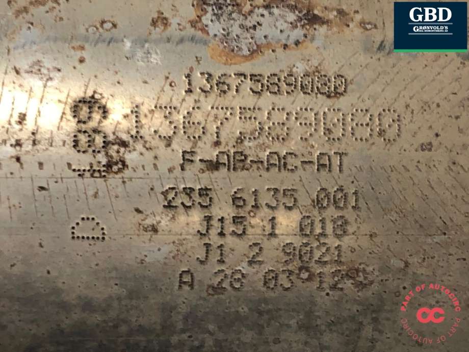Partikkelfilter til Fiat Ducato 2007-2013 (1376598080|1367589080|1684431680 | 1684431780)