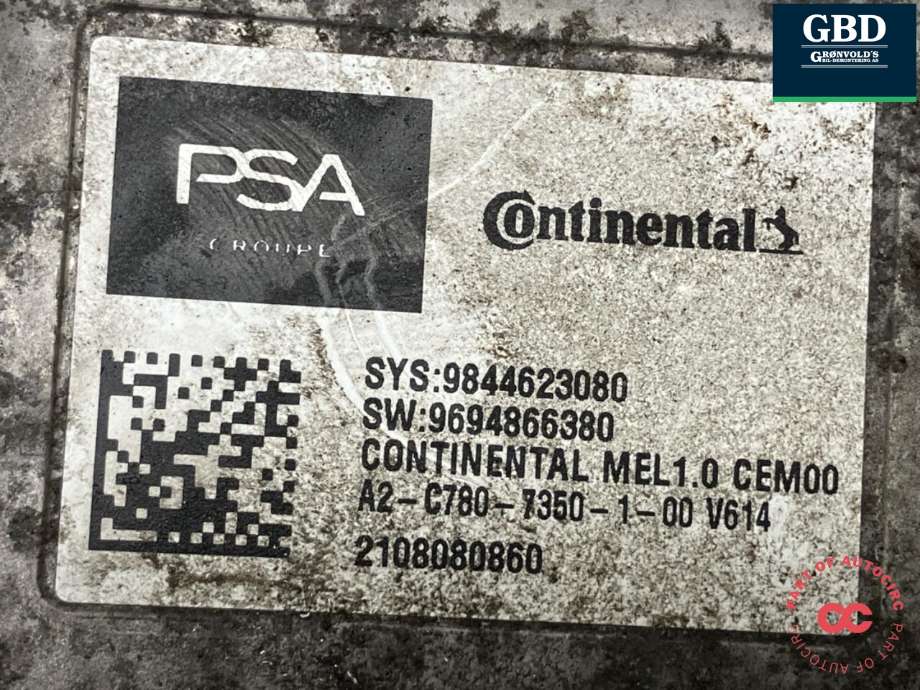 Inverter elbil til Citroën Berlingo 2019-->> (Type III) (2108080860|9844623080|9694866380)