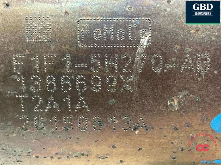 Partikkelfilter til Ford Focus 2014-2018 (Type III, Fase 2) (2075907|F1F1-5H270-AC|F1F1-5H270-AB| 1386699X)