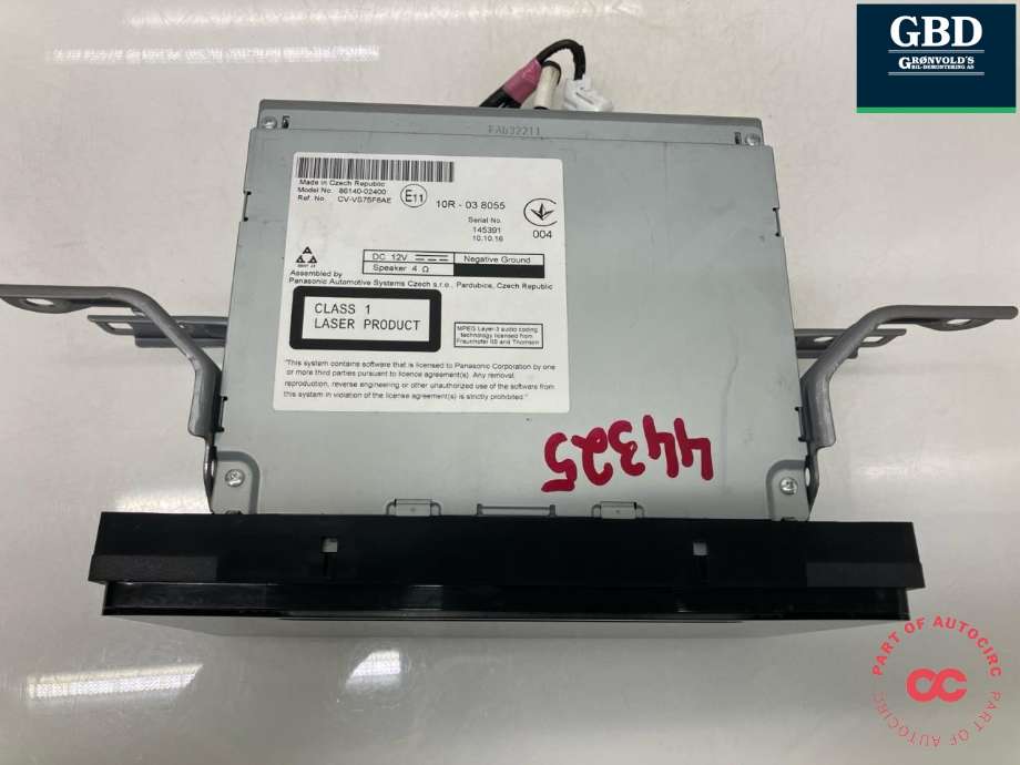 Bilstereo navigasjon til Toyota Auris 2015-2019 (Type II, Fase 2)  (8614002400|QNG-BE2808|)