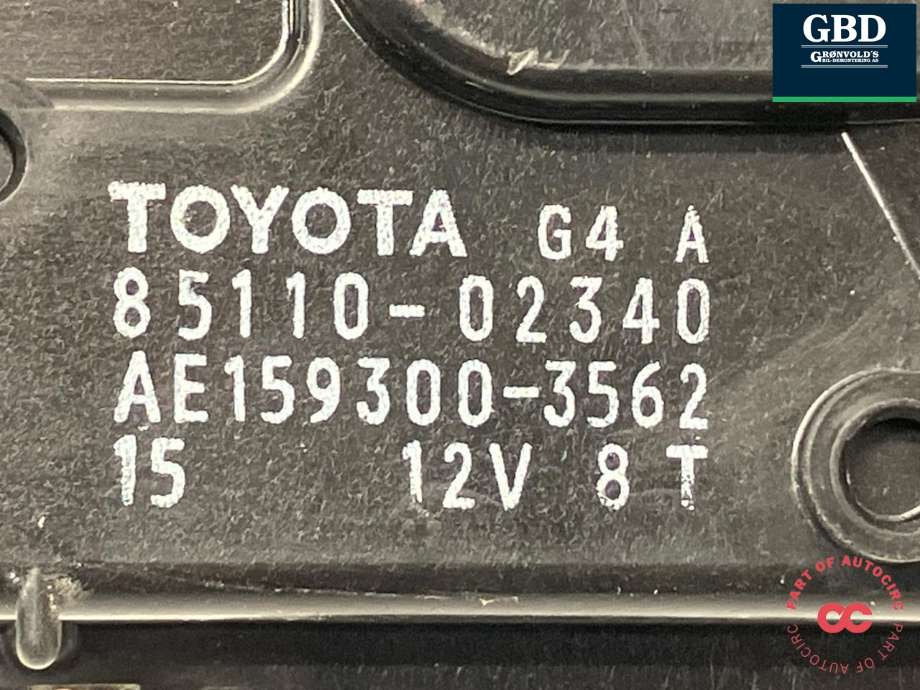 Viskermotor frontrute til Toyota Auris 2015-2019 (Type II, Fase 2)  (8511002340|85110-02340|)