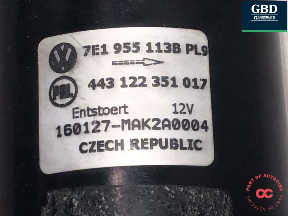 Viskermotor frontrute komplett m/overføring til VW Transporter / Caravelle 2015-2019 (T6) (T6) (7E1 955 603 C | 7H1 955 603 A|7E1 955 113 G | 7E1 955 113 D|7E1955113BPL9)