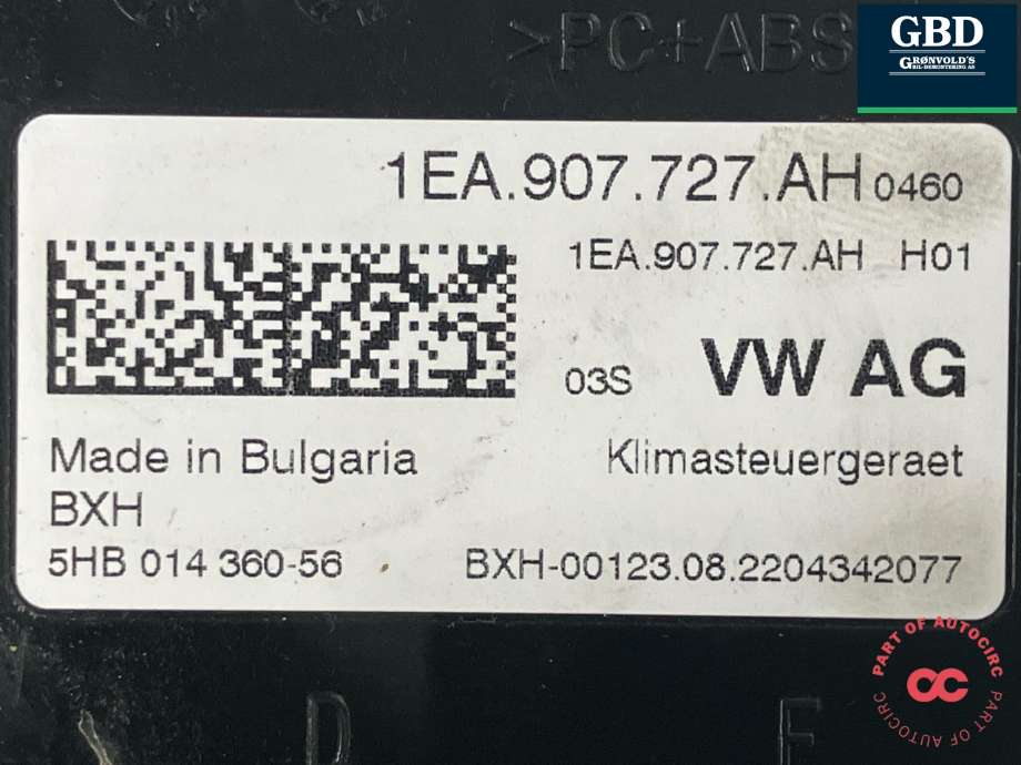 Styreenhet klima/aircondition til VW ID.BUZZ 2022-->>  (1EA 907 727 AH|)