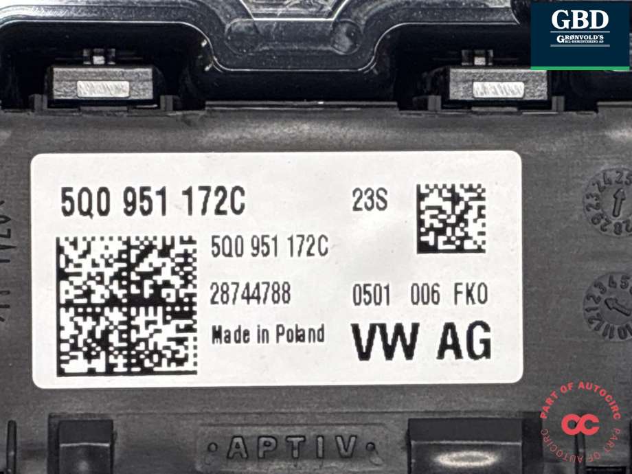 Taklyspanel til VW ID.4 2020-->> (5H0 959 569 C|5H0 959 569 C TJA|5Q0 951 172 C)