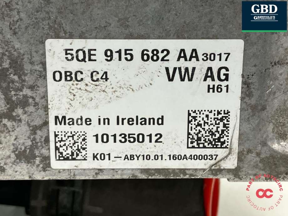 Batterilader (OBC - On Board Charger) til VW Golf VII 2012-2017 (Fase 1)  (5QE 915 682 AA|)
