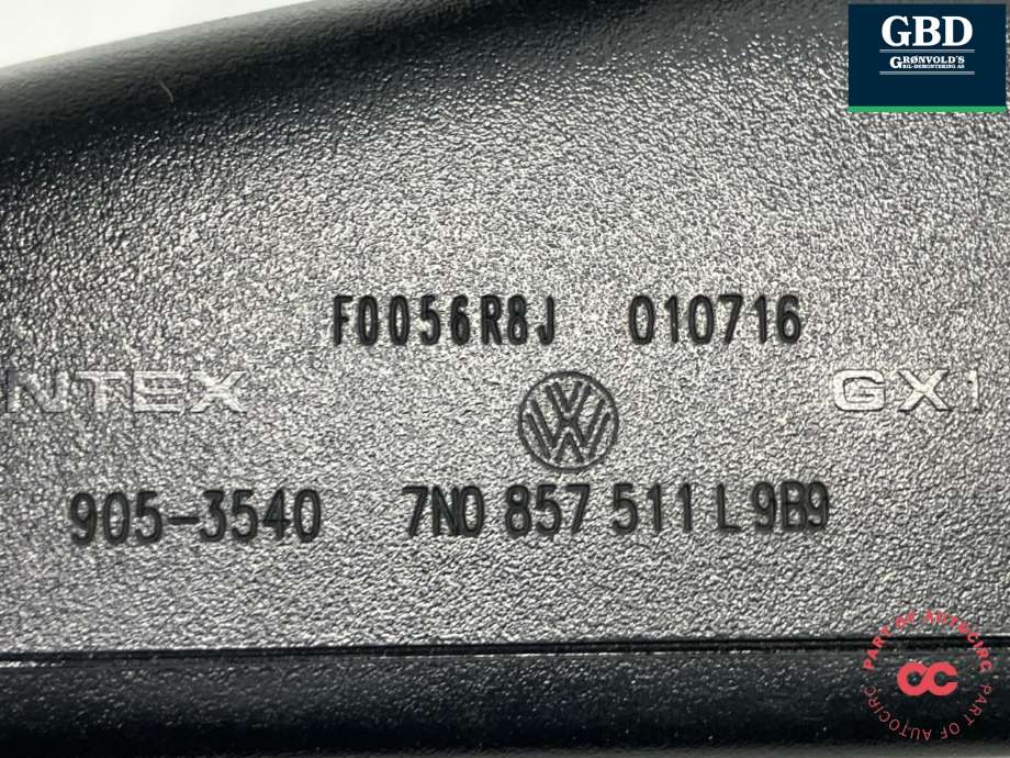 Speil innvendig til VW Golf VII 2012-2017 (Fase 1) (7N0 857 511 K 9B9|7N0 857 511 L 9B9|)
