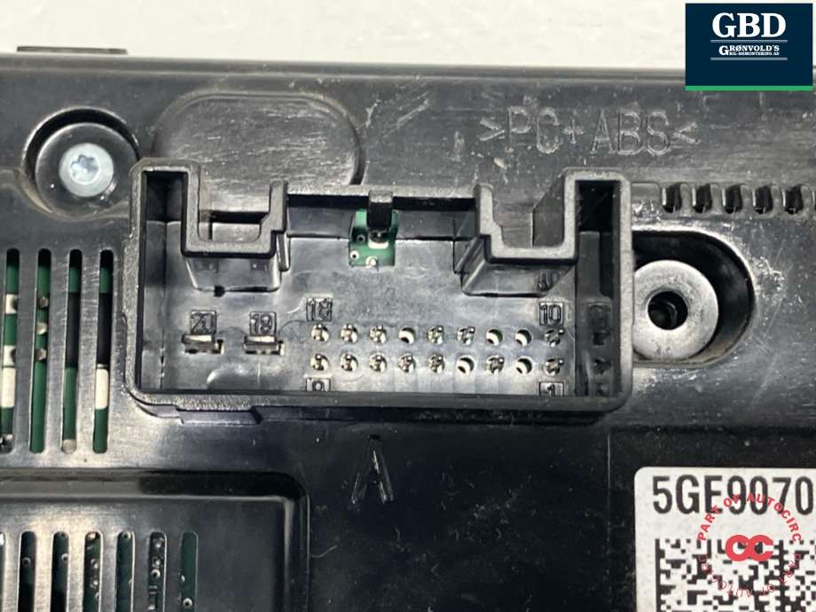Varmeapparat betjening til VW Golf VII 2012-2017 (Fase 1)  (5GE 907 044 AE WZU|)