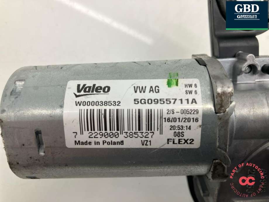 Viskermotor bakrute til VW Golf VII 2012-2017 (Fase 1) (5G0 955 711 D|5G0 955 711 A|)