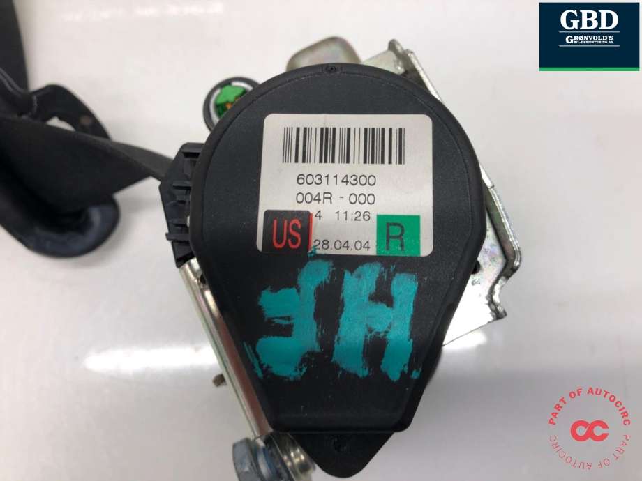 Sikkerhetsbelte foran høyre til Porsche 911 1998-2005 (996) (996) (997 803 034 13 A23|997 803 034 02 A23|603114300)