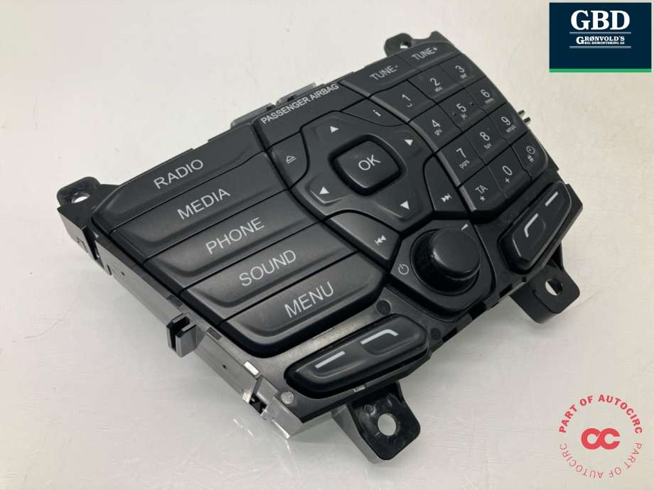 Bilstereo betjeningspanel til Ford Transit Custom 2013-2023 (Type I)  (2357906|GK2T-18K811-CC|GK2T-18K811-CB)
