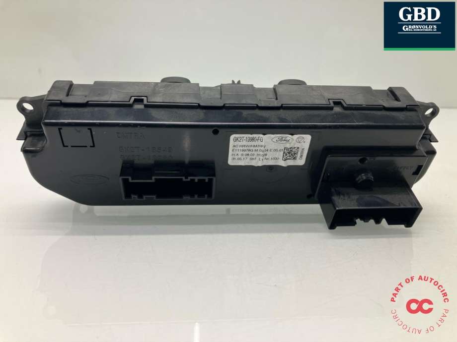 Varmeapparat betjening til Ford Transit Custom 2013-2023 (Type I)  (2029658|GK2T-19980-FE|GK2T-19980-FG)